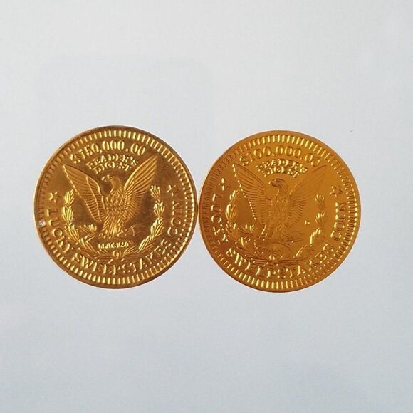 2 Vintage Collectible Readers Digest Lucky Sweepstakes D Coin Tokens 150K 100K - Picture 2 of 4